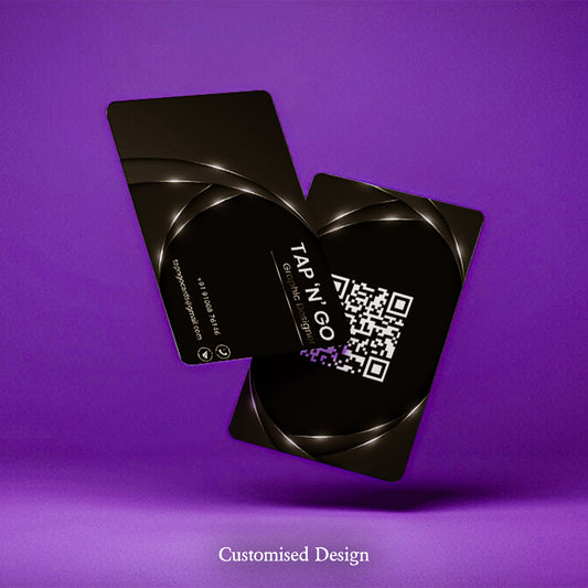 Tap N Go Customised NFC Card – Elegant Black Graphic Designer Edition