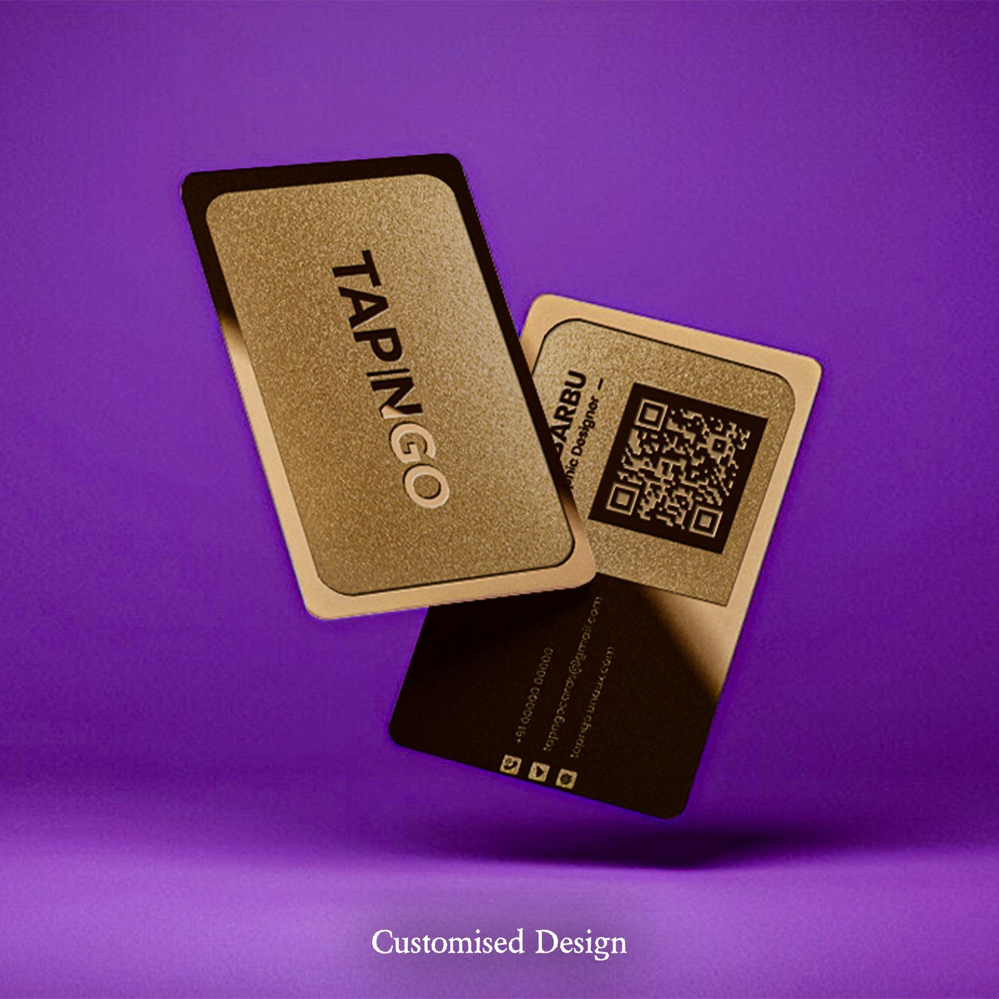 Tap N Go Customised NFC Card – Premium Gold Edition