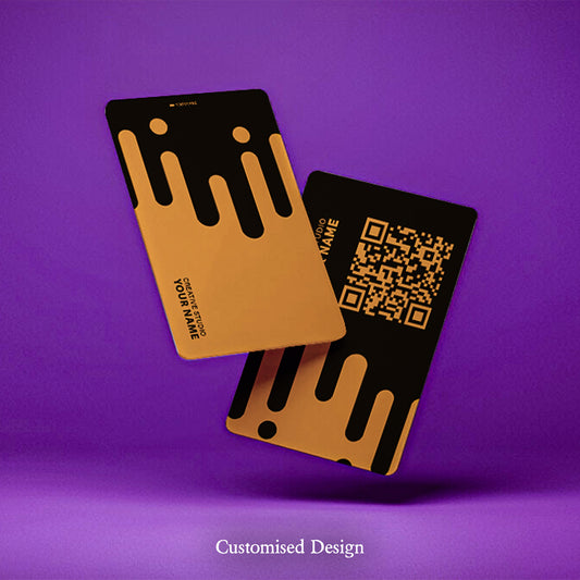Tap N Go Customised NFC Card – Modern Orange & Black Edition